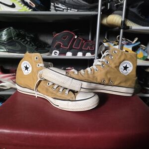 🔥 Converse Men's High-Top Sneakers - Tan Sunflower Size 10